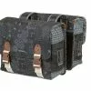 Basil Bohème Double Bag - Cykeltasker Til Bag - 35 Liter - Charcoal - Cykelstellet