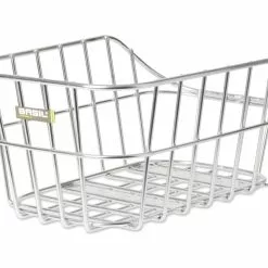 Cykelkurv Til Almindelig Cykel Basil Cento Alu - Cykelkurv Til Bag - Sølv - Cykelstellet