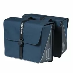 Basil Forte Double Bag - Cykeltasker Til Bag - 35 Liter - Navy Blue - Cykelstellet