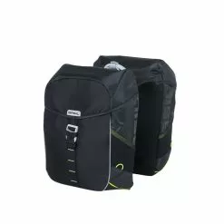 Basil Miles Double Bag - Cykeltasker Til Bag - 34 Liter - Black Lime - Cykelstellet