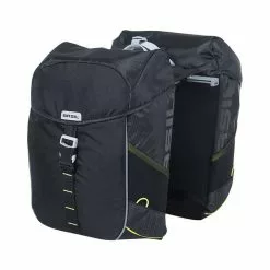 Cykeltasker Basil Miles MIK - Dobbelt Cykeltaske Til Bag - 34 Liter - Sort - Cykelstellet