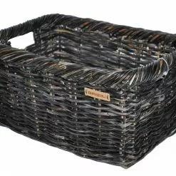 Cykelkurv Til Almindelig Cykel Basil Noir L - Cykelkurv I Flet - Til For Og Bag - Sort - Cykelstellet