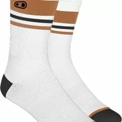 CrankBrothers Icon MTB Sokker - Hvid/Brun - Cykelstellet