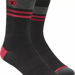 CrankBrothers Icon MTB Sokker - Sort/rød - Cykelstellet