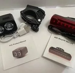 Cykellygter Cykellygte Sæt Y15/A02 Bestående Af LED Forlygte Og Baglygte - Cykelstellet