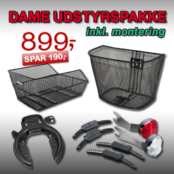 Udstyrspakker DAME Udstyrspakke 4 Inkl. Montering! - Cykelstellet