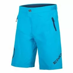 Endura MT500JR - MTB Cykelshorts Til Børn - Liner Med Pude - Electric Blue - Str. 9-10 år - Cykelstellet