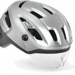 Dame Cykelhjelme MET Helmet Intercity M. LED Lys MIPS - Refleks/Grå - Cykelstellet