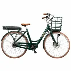 Cykelkurv Til Elcykel Mustang Augusta Electric 28" Elcykel Med 7 Gear - Racing Green - Cykelstellet