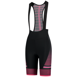 Rogelli Impress Lady Bib Cykelshorts, Black/Bordeaux/Pink, Large - Cykelstellet