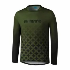 Shimano Myoko - Cykeltrøje MTB Med Lange ærmer - Kahki - Str. XL - Cykelstellet