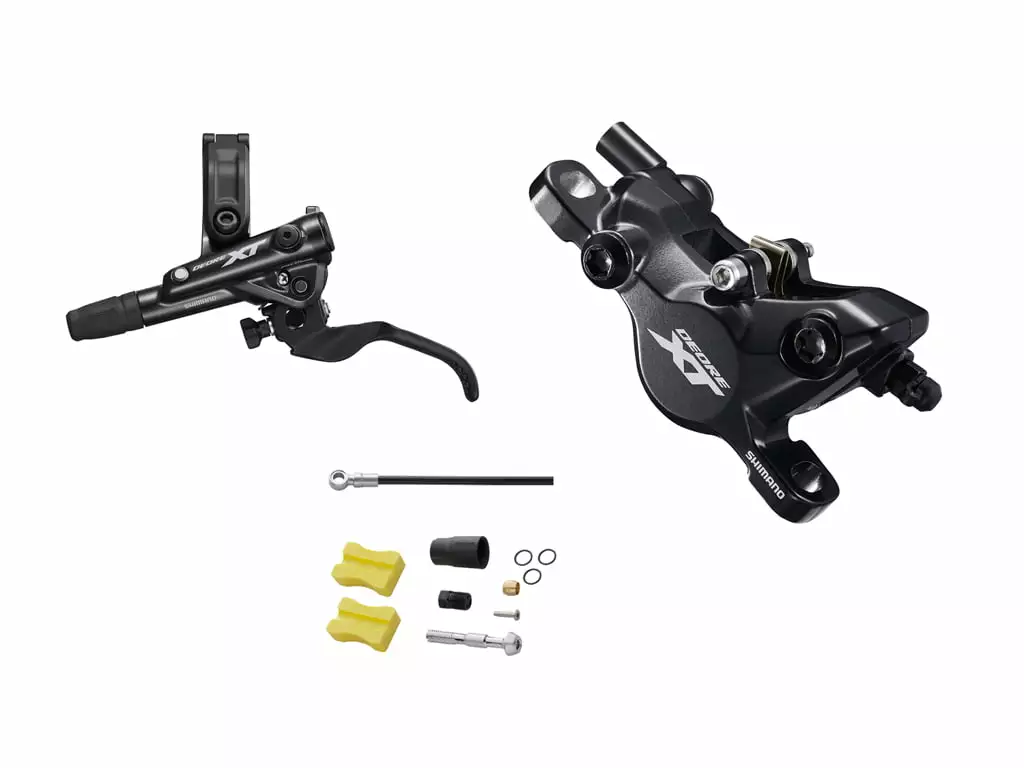 Skivebremser Shimano XT M8100 - Hydraulisk Bremsesæt - For/venstre - Resin - Cykelstellet 3 Skivebremser Shimano XT M8100 - Hydraulisk Bremsesæt - For/venstre - Resin - Cykelstellet