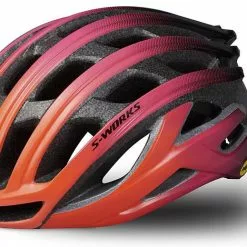 Dame Cykelhjelme Specialized S-Works Prevail II Mips ANGi READY Cykelhjelm - Rød/lilla - Cykelstellet