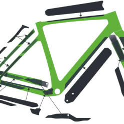 Cykelpleje Syncros Addict Gravel Frame Protection Kit - Stelbeskyttelse - Blank - Cykelstellet